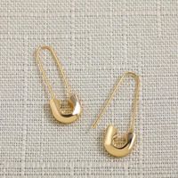 Brincos de argolas de pino geométrico punk piercing para mulheres minimalistas clipe de jóias de pequenas jóias 2023 da moda
