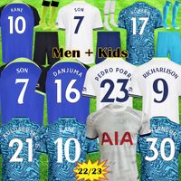 22 23 24 كين الابن ريتشارليسون كرة القدم بيرو بورو بورو كولوسيفسكي هوجبرجيرج 2022 2023 Perisic Danjuma Romero Tottenham Kit Kit Shirt Bentancur Men Kids