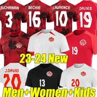 2023 Canada Soccer Soccer Maglie nazionale 23/02/24 Davies J.David Ugbo Larin Cavallini Millar Eustaquio Beckie Lawrence Men Kid Kid Kit Kit National Shirt