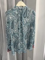 Camicette da donna camicia da ricamo con stampa paisley viscosa femminile manica lunga 2023 blusa sciolta o scollo estate primavera con bottoni