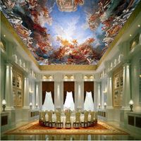 Paradise Classical Ceiling Oil Painting modern wallpaper for...