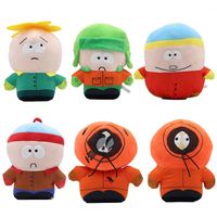 Производители Оптовые 6 Дизайны 20 см South Park Plush Toys Cartoon Film Television Периферийные куклы для детских подарков