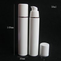 Weiße Airless-Pumpflasche – nachfüllbarer kosmetischer Hautpflege-Cremespender für die Reise, PP-Lotion-Verpackungsbehälter, Parfümflaschen, 15 ml, 30 ml, 50 ml