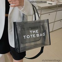 Стильные эндибагс дизайнерские тотальные тотальные точки сетчатые женские сумочки дизайнерские сумки для женщин для женщин ПВХ большой покупатель ПВХ