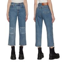 Damen-Jeans Designer Casual Small Straight Leg 8-Punkt-Jeans