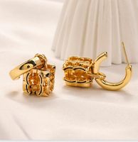 ZG2288 Women 18K Gold Plated Designer Brass Copper Ear Stud ...