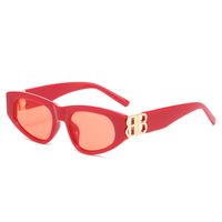 Роскошные солнцезащитные очки для женщин Письмо B Маленькая рама овальные твердые солнцезащитные очки для мужчин UV400