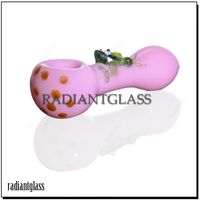 3,7 "bunte Wasserkürbisform Glaspfeife Handgemachte Tabakpfeifen für Trockenrauchen Mini Bubbler