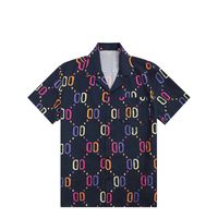 Lässige Hemden Herren Sommer Strand Stil Hemd Alphabet Print Gestreiftes Hemd Paar Oversize Top m-3xl