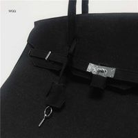 مصمم حقائب الظهر h erms birkins حقيبة يد سوداء السعة السعة الجانبية