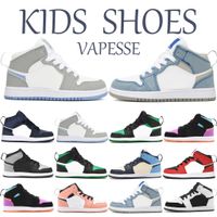 zapatos para niños 1s negro 1 zapato para niños zapatillas de deporte de diseño de baloncesto azul entrenadores bebé niño joven niño pequeño primeros caminantes J niño niña niños pequeños Nacido v8Qg #