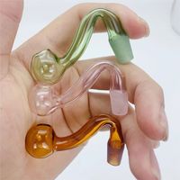 10mm S forma colorida de vidro transparente Bowah tigela portátil mini shisha cuba acessórios para fumantes de bebida reutiliza palha