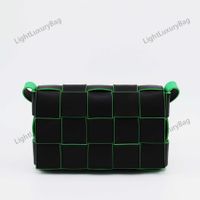 2023 New Colored Braided Bag Small Design Checkered One Shou...