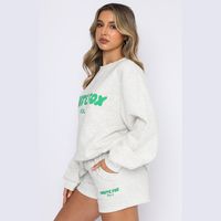 Women' s Tracksuits Hoodies + Short Pants Letter Printed...