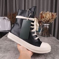 Men Canvas Boot Sneaker Fashion High Top Leather Boots Black...