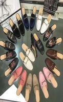 100 Leather men slippers soft cowhide Lazy women shoes slide...