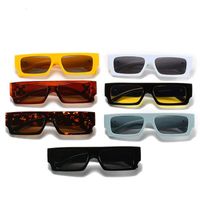 Off Off Óculos de sol 2023 Novo estilo Os óculos de sol Small Box Fashion Off Square Glasses Bright Yellow Sunglasses feminino