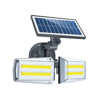 Güneş Duvar Işıkları Döner Mikrodalga 20W 80 Cob Solar Işık Bahçe Dekorasyonu Açık IP65 PIR Hareket Sensörü Güneş Sokak Lambası