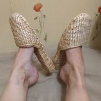 Тапочки 2023 мужская травяная обувь ручной работы китайские сандалии унисекс летние домашние туфли Пара обувь