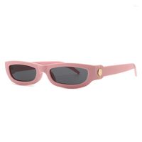 Солнцезащитные очки маленькие рама панк -квадратные женщины для мужчин в тренде дизайнерские очки солнце