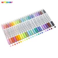 Marcadores de marcadores 1224 cores marcador criativo marcador de pontas marcadoras marcadoras de marca colorida Marcadores de arte de ponta dupla canetas 230426
