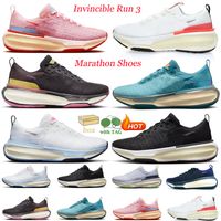 2023 Diseñador Invincible Run 3 zapatillas para hombres Papacinadores para hombres Marzo Black Metallic Metallic Blue Tint White Pink Outdoor Snakers 36-45