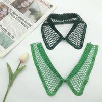 Fliege Damen Grüne Stickerei Gefälschter Kragen Für Abnehmbare Kragen Damen Bluse Oberteile Halskette Fuax Cols Frau False