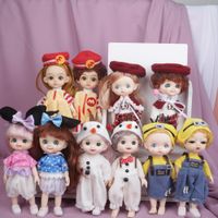 Dolls de 16 cm de desenho animado BJD Doll 13 Movável Joint Cute