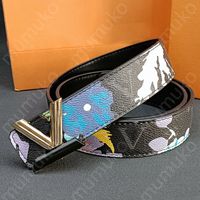 Luxury Graffiti Cowskin V Belt For Men And Women Gold Smooth Buckle, 3.8cm  Width Perfect For Summer Vacation Designer Fashion Accessory From  Miracle1972, $17