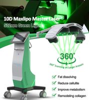 Nueva actualización 10D Lipo Laser No invasivo Luz verde Eliminación de grasa fría Eliminación de celulitis perder peso Máquina láser 10D