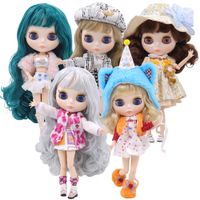 Dolls Icy DBS 10th Anniv Blyth Doll 30cm 16 BJD Toy Glossymatter Face brilhante Corpo de cabelo colorido 230427