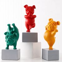 Decorative Objects Figurines Yoga Indah Bulldog Perancis Pat...