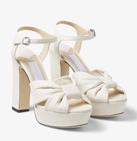 Yaz lüks marka heloise platform sandaletler ayakkabı kadın blok topuklu toplu kayışlar ayak parti düğün mükemmel bayan yürüyüş eu35-43