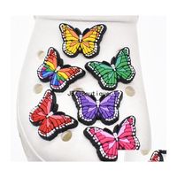 Shoe Parts Accessories Wholesale Colorf Butterflies Pvc Char...