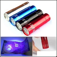 Other Event Party Supplies Mini Uv 9 Led Flashlight Violet L...