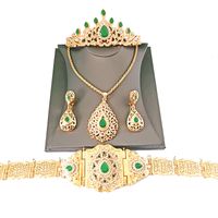 Düğün Mücevher Seti Arap Seti Cüppe Elbise Kemer Küpe Kolye Fas Metal Bel Zinciri Gelin Kraliyet Kafası 230201
