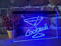 Cocktails Rum Wine Lounge beer bar pub club 3d signs led neon light sign home decor crafts