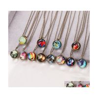 Colares pendentes j￳ias de moda j￳ias c￳smicas de c￩u estrelado luminoso colar de gotas vintage pingentes dhbi5