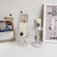 Candele Ins Nordic Transparent Glass Cilindro Decorazione per la casa Centrotavola per matrimoni per tavoli Candtresk