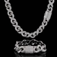 15 mm hip hop cuban collegamento a collegamento crano di gioielli bracciale set bling 18k oro reale placcato per uomo regalo