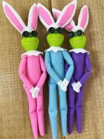 Regali per bambini della festa di Pasqua Pendants Elfo Figurina Elfo Bun del coniglietto viola rosa blu con bicchiere di coniglio Cool giocattoli