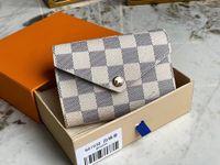 Brieftaschen M41938 Brieftasche Frauen Luxus Kurzfalte Wallet Wallet Pocket White Square