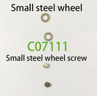 Комплекты для ремонта часов оригинал, подходящие для движения C07111 Небольшой стальной колесный винт швейцарские детали