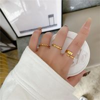 Pierścienie klastra stal nierdzewna Otwarta pierścień Regulowany Złoty Łańcuch geometryczny dla kobiet dziewczęta modna biżuteria