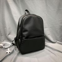 Rucksack 2023 PU Leather Schoolbag weiblich Einfacher und vielseitiger Campus Großkapazität College Student Travel