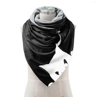 Schals lässige Wickelschals weicher Knopf Frauen Mode Druck warmes Schal Haar Bulk Pack von