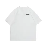 Nuevo tops Camiseta de impresi￳n de tiras de goma Camiseta de manga corta Tinta blanca Proceso de impresi￳n de pulverizaci￳n directa Personalizaci￳n exclusiva para hombres y mujeres en primavera y verano