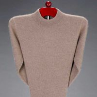 Мужские свитера шерстяного свитера с твердым цветом пулопер пул.