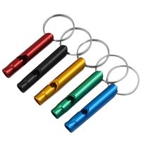 Mini Aluminiumlegierung Whistle Schlüsselanhänger Schlüsselketten für die Überlebenssicherheit im Freien im Freien