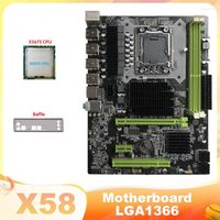 Placas base x58 placa base LGA1366 Computadora admite DDR3 ECC Memory Support Tarjeta gráfica RX con CPU x5675